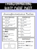 Transformations Rules Cheat Sheet