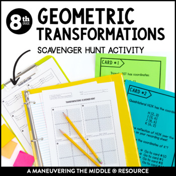 Preview of Transformations Activity | Translation, Reflection, & Rotation Scavenger Hunt