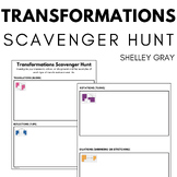 Transformations Scavenger Hunt - Translations, Reflections