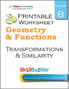 Preview of Transformations & Similarity Printable Worksheet, Grade 8