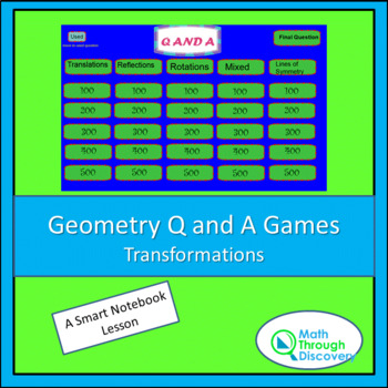 Preview of Geometry - Smartboard Q and A Game - Transformations