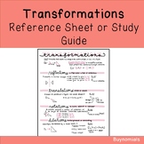 Transformations Study Guide Reference Sheet