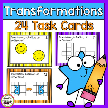 Preview of Transformations Task Cards: Translation, Rotation, and Reflection