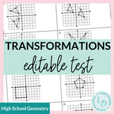 Transformations Test with Study Guide