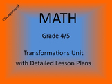 Math Transformations Unit Grade 4/5 - TPA Approved