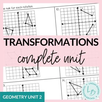 Preview of Transformations Unit (Geometry Unit 2)