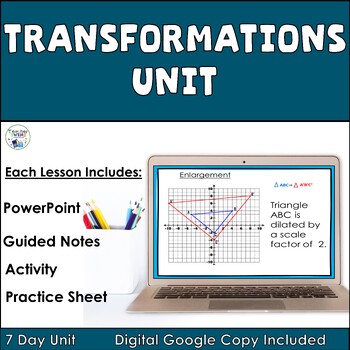 Preview of Transformations - Reflections, Rotations, Translations, and Dilations - Unit