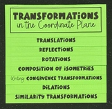 Transformations Unit Review - Geometry Foldable