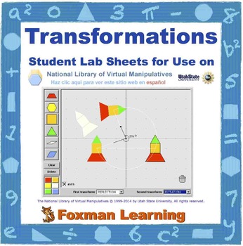 Preview of Transformations -- Virtual Manipulatives for Middle School Math Common Core