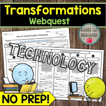 Preview of Transformations Webquest Reflection Rotation Translation Dilation