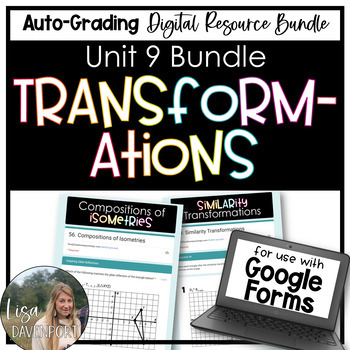 Preview of Transformations - Geometry Google Forms Bundle