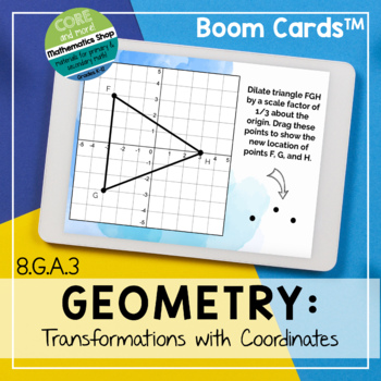 Preview of Transformations in a Coordinate System Boom Cards - Distance Learning