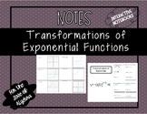Transformations of Exponential Functions Notes (GSE Algebra 1)