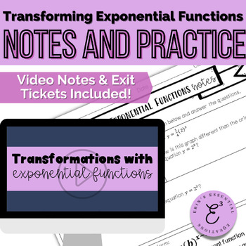 Preview of Transformations of Exponential Functions Notes and Practice