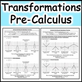 Transformations of Functions Practice in Pre-Calculus