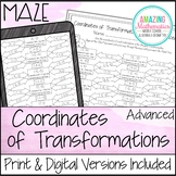 Transformations of Ordered Pairs Worksheet - Maze Activity