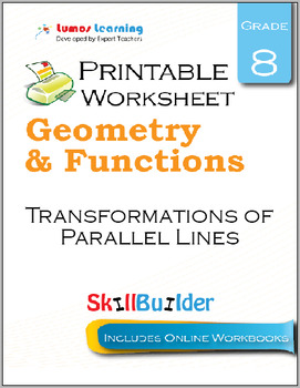 Preview of Transformations of Parallel Lines Printable Worksheet, Grade 8