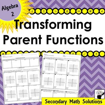 Preview of Transformations of Parent Functions Notes & Practice
