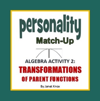 Preview of Transformations of Parent Functions Personality Match-Up, Activity 2