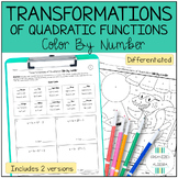 Transformations of Quadratic Functions Differentiated Acti