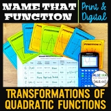 Graphing Quadratic Functions - Transformations, Vertex & S