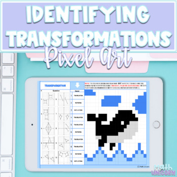 Preview of Transformations of Rotations, Translations & Reflections | Pixel Art
