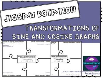 Preview of Transformations of Sine and Cosine Graphs Jigsaw Rotation