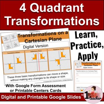 Preview of Geometric Transformations | Lesson and Assessment Bundle