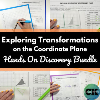 Preview of Transformations on the Coordinate Plane Hands On Discovery BUNDLE!