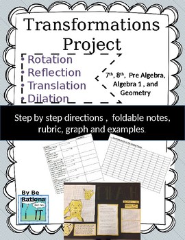 Preview of Transformations project and foldable: Geometry
