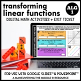 Transforming Linear Functions Digital Math Activity