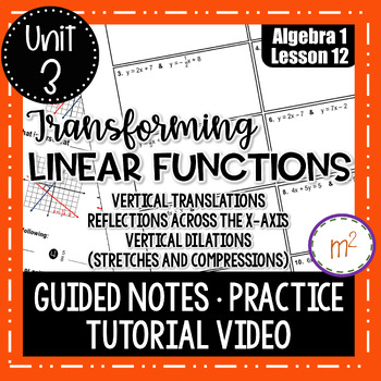 Preview of Linear Function Transformations Lesson