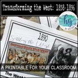 Transforming the West Timeline 1858 - 1896 Printable for B
