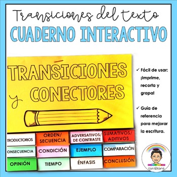 Preview of Transiciones y conectores: Cuaderno Interactivo (Transition Words Flipbook)