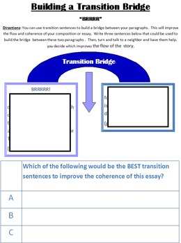 Preview of Transisiton Sentence Bridge-Narrative