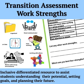 Preview of Transition Assessment | Work Strengths Inventory | Grades 6-12