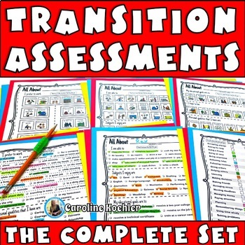 Preview of Transition Assessments Sped IEP Planning Picture Student Survey Life Skills