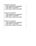 Transition Checklist **Editable**