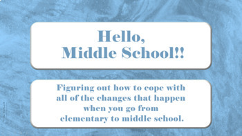 Preview of Transition Elementary to Middle School, Self-talk, & Study Skills w 6 Videos