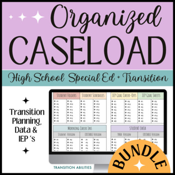 Preview of Transition & High School SPED | Back to School Teacher Caseload & IEP BUNDLE