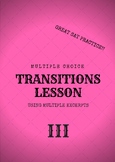 Transition Lesson 3 Using Multiple Excerpts