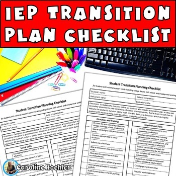 Preview of Transition Planning Checklist IEP and ITP Sped Plan SOP PLOF PLAAFP Assessment