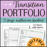 Transition Planning Portfolio Outline | Editable Document 