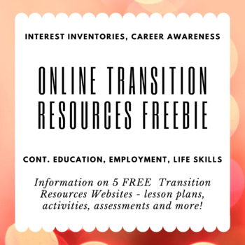 Preview of Transition Resources Freebie!