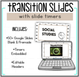 Transition Slides with Timers | Black and White Pattern Slides