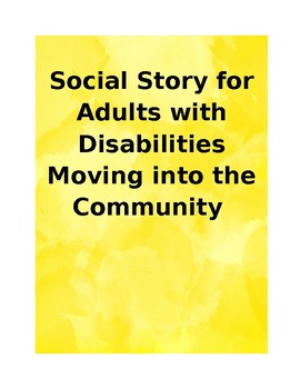 Preview of Transition Social Story for Moving into the Community