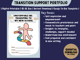 Transition Support Portfolio Workbook | Transiting to New 
