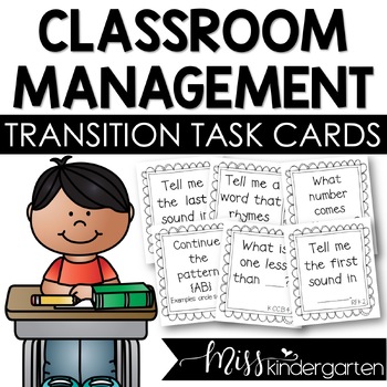 Preview of Classroom Management Idea Transition Task Cards