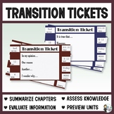 Transitions: Transition Ticket Paragraph Prompts