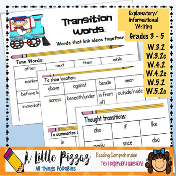 Preview of Informative/Explanatory Writing Linking Words & Transitions List